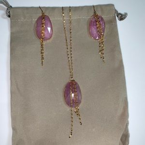 Lana Jewelry 14k Gold Cascade Necklace & Earrings